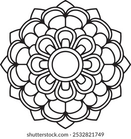 forma de flor mandala design, arte de mandala simples e fácil 