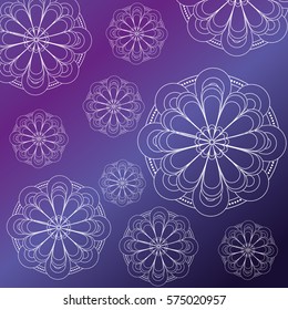 flower shape mandala patter background image vector illustration design 