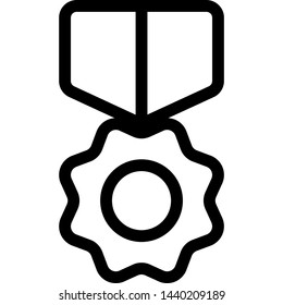 Flower shape military medal isolated on a white background