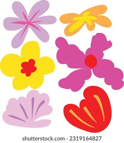 Flower shape organic. illustration shape organic. vector graphics.