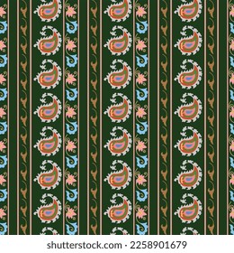 Flower shape suzani pattern - prints for textile fabrics and for other things in home interior. 