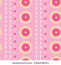 Flower shape suzani pattern - prints for textile fabrics and for other things in home interior.	