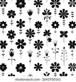 flower shape vector, floral icon set, flowers vector silhouette, symmetrical floral patterns, lotus, petals, abstract blossoms, nature design floral elements 