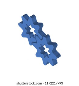 Flower shaped biscuits isometric left top view 3D icon