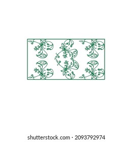 flower shaped frame on white background