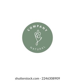 Flower Shaped Line For Garden Backyard Plant logo design