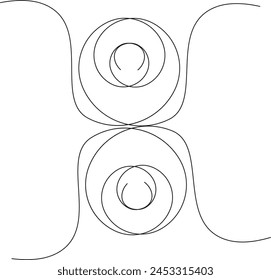  Icono de estilo de línea en forma de flor Vector e ilustración 