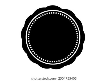 Flower Shaped Medallion or Ribbon Head for Awards and Special Merit. Editable Clip Art.