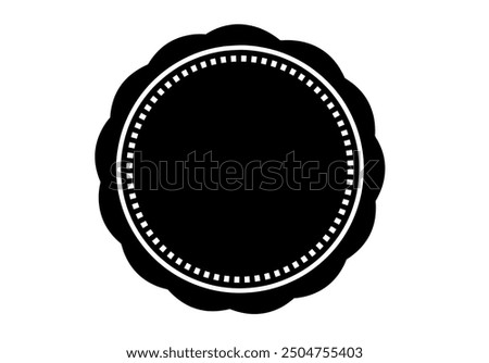 Flower Shaped Medallion or Ribbon Head for Awards and Special Merit. Editable Clip Art.