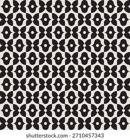 Patrón de Formas de flores en tonos blancos y negros para decoración de paredes, textiles, diseño de interiores y más.