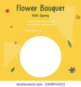 Flower shop bouquet hello spring beautiful rose
