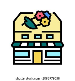 flower shop color icon vector. flower shop sign. isolated symbol illustration