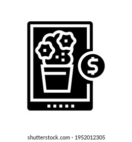 flower shop department glyph icon vector. flower shop department sign. isolated contour symbol black illustration