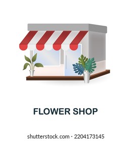 Flower Shop icon. 3d illustration from small business collection. Creative Flower Shop 3d icon for web design, templates, infographics and more