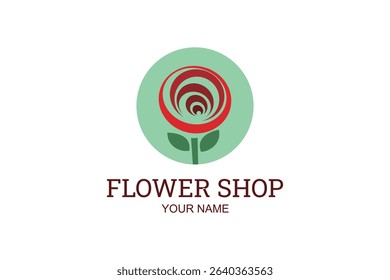 flower shop icon Logo Vector Illustration. Suitable for business company, modern company, etc.