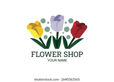 flower shop icon Logo Vector Illustration. Suitable for business company, modern company, etc.