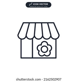 flower shop icon symbol template for graphic and web design collection logo vector illustration