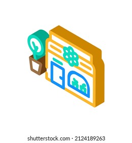 flower shop isometric icon vector. flower shop sign. isolated symbol illustration