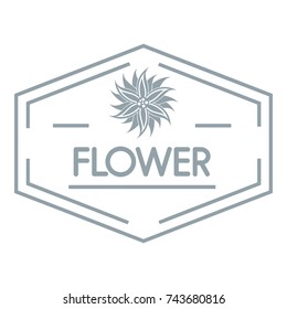 Flower shop logo. Simple illustration of flower shop vector logo for web