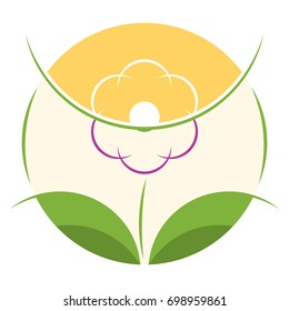 Flower shop logo template vector illustration eps 10