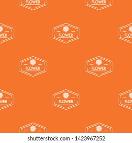 Flower shop pattern vector orange for any web design best