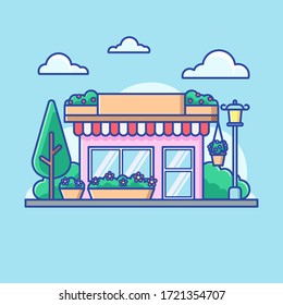 Ilustración plana vectorial de la flor