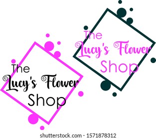 flower shop vector logo design