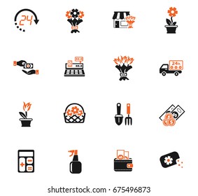 flower shop web icons for user interface design