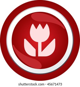 flower sign icon button