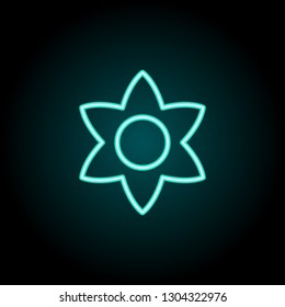 Flower sign icon. Elements of Image in neon style icons. Simple icon for websites, web design, mobile app, info graphics