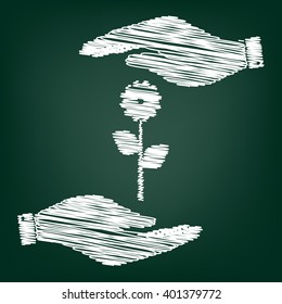 Flower sign scrible effect 
