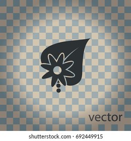 Flower sign, vector icon