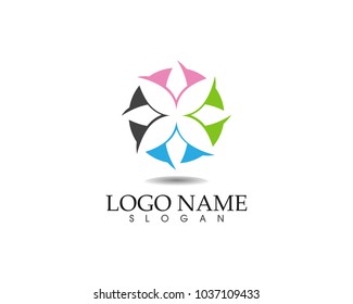 Flower Sign for Wellness, Spa and Yoga. Vector Illustration
