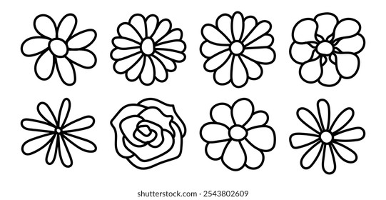 flower silhouette hand drawn, floral doodle line, illustration blossom, flower scribble art line, floral outline brush