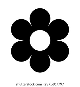 Flower silhouette icon. Bloom. Vector.