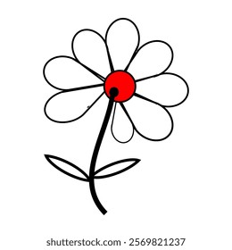 flower silhouette icon design template	