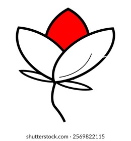 flower silhouette icon design template	