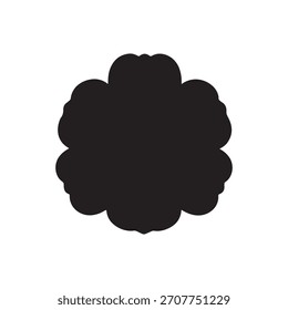 Diseño plano de Vector de icono de silueta de flores
