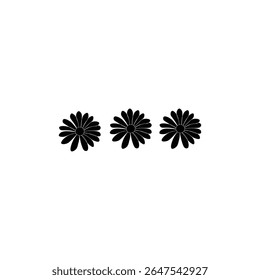 Flower silhouette  with illustration of vector 