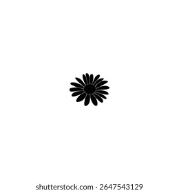 Silueta de la flor con la ilustración del Vector 
