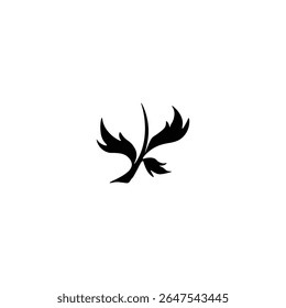 Silueta de la flor con la ilustración del Vector 