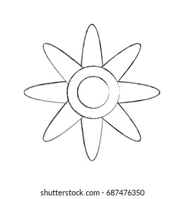 flower silhouette isolated icon
