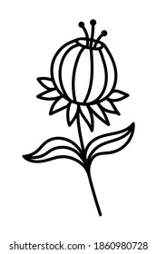 SILHOUETTE DE FLORES EN UN FONDO BLANCO EN EL VECTOR