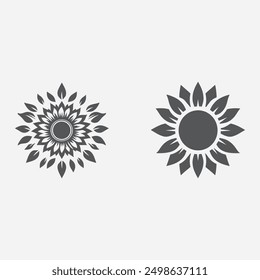 flower Silhouette Sunflower Design flower model