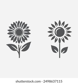 flower Silhouette Sunflower Design flower model