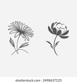 flower Silhouette Sunflower Design flower model