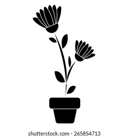Flower silhouette vector

