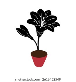 Flower silhouette  vector of with illustration 