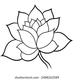 Blumen-Silhouette mit weißem Hintergrund