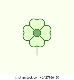 flower with simple color element icon